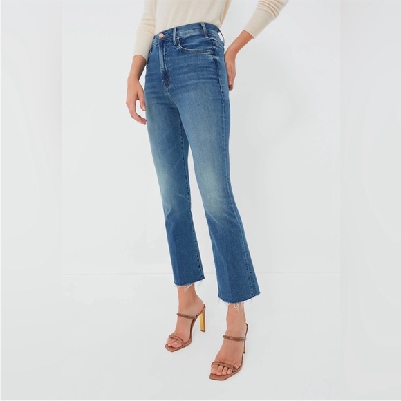 MOTHER Hustler Ankle Fray Jeans Size 33 NWT